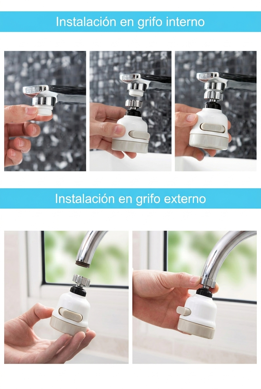Filtro Agua Con Potenciador Giratorio