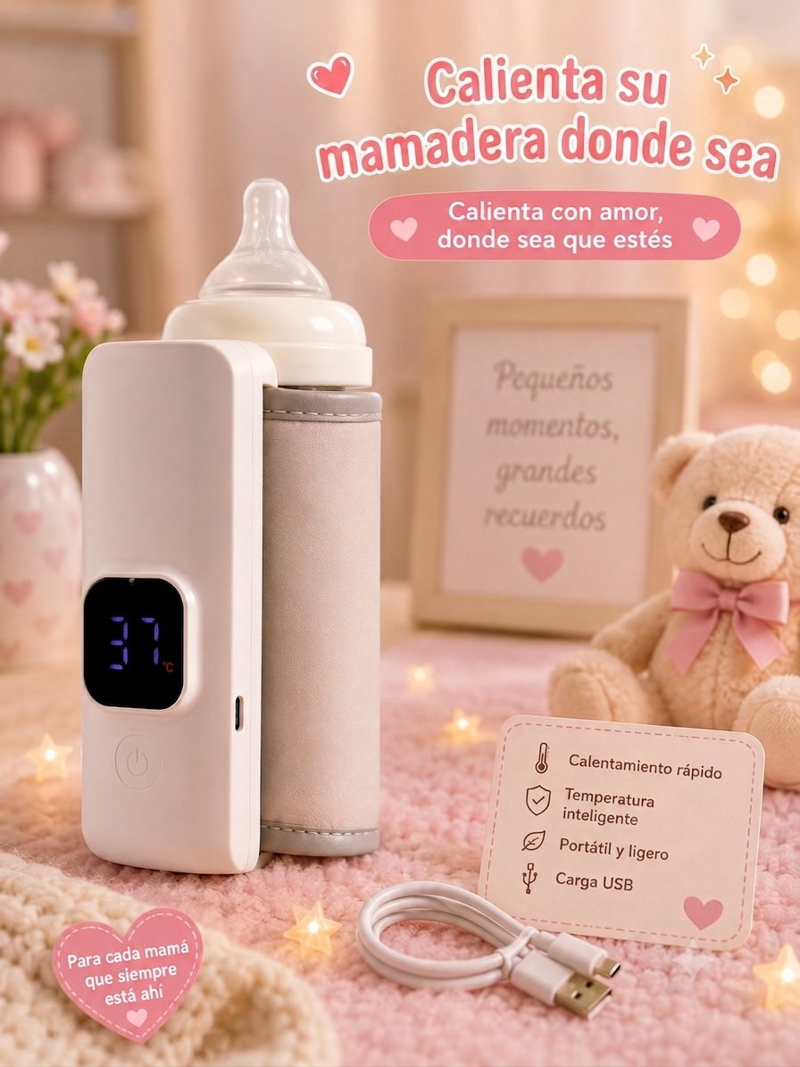 Calentador de mamaderas portátil recargable