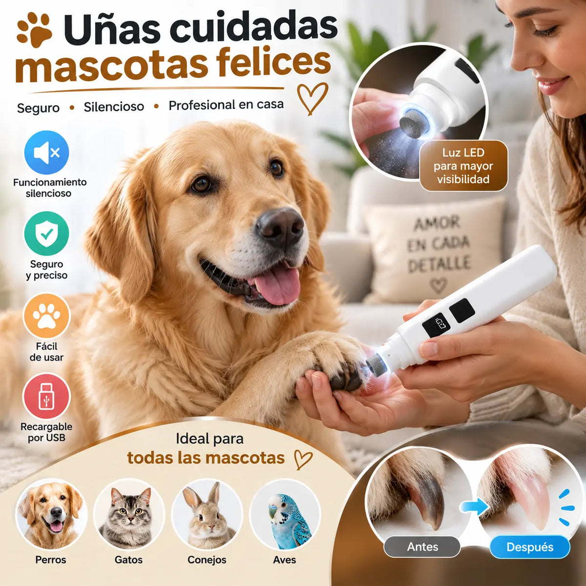 PatitasPro - Lima las uñas sin cortar de más
