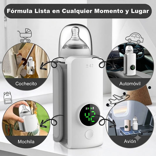 Calentador de mamaderas portátil recargable